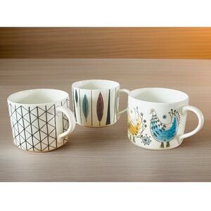 MCM Rorstrand Coffee Espresso Cups by Marianne Westman 1950’s SET OF 3 *READ